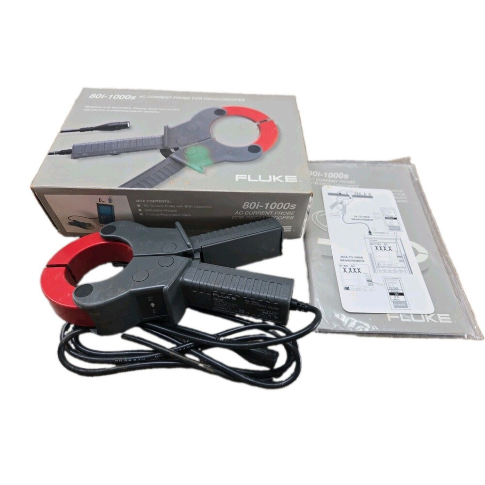 Fluke 80i-1000s AC Current Probe for Oscilloscopes with Original Box